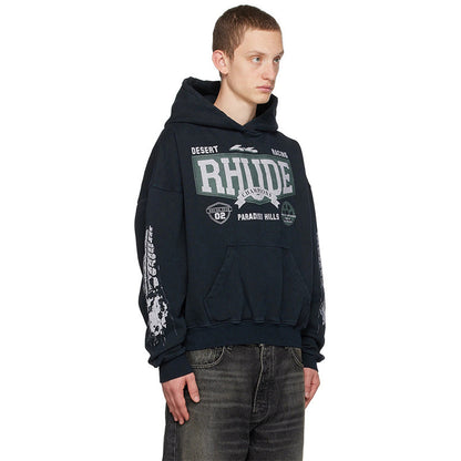 RHUDE Micro-label letters 4x4 print Hoodie