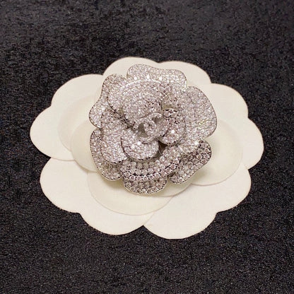 18K  Chanel Full Diamond Camellia Brooch